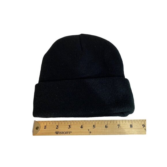 New Black Knit Beanie Unisex Cancer Horoscope One Size NWOT - Picture 3 of 6